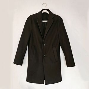 ZARA Dark Brown Felt Coat